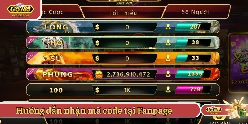 Hướng dẫn cách nhận mã code hiệu quả tại Fanpage